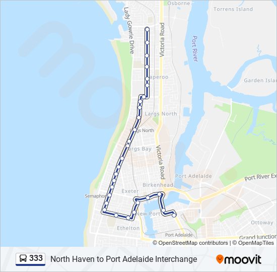 Mapa de 333 de autobús