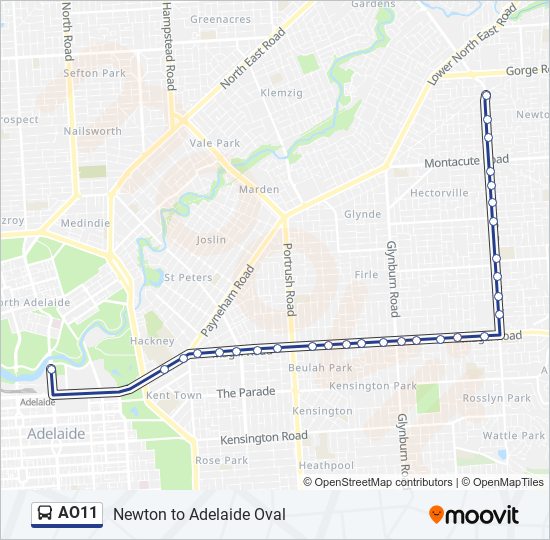 AO11 bus Line Map