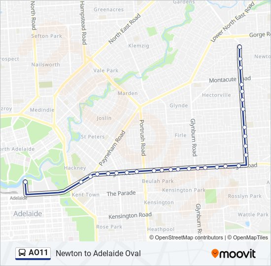 Mapa de AO11 de autobús