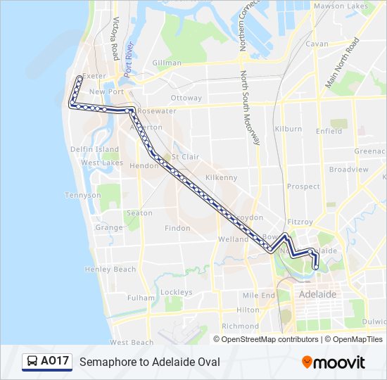 AO17 bus Line Map