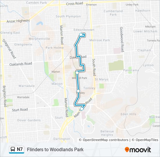 N7 bus Line Map