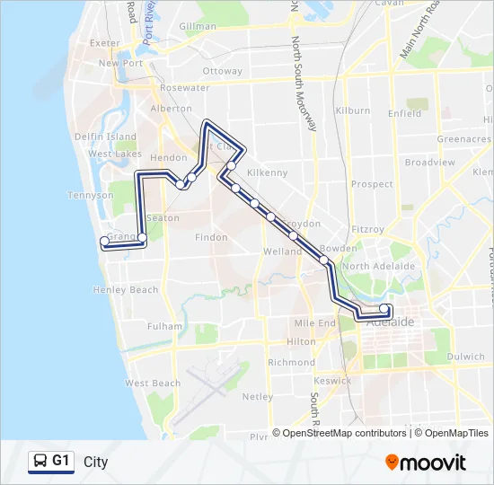 G1 Bus Line Map