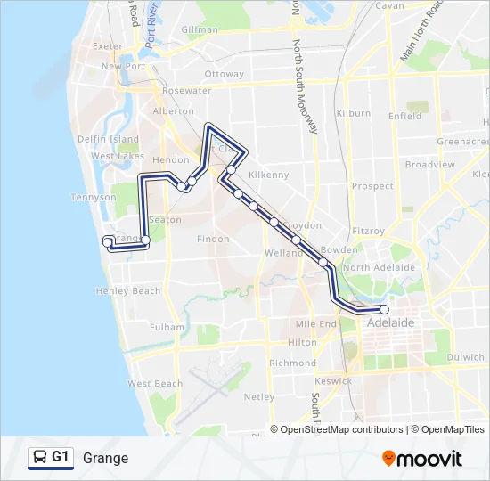 G1 Bus Line Map