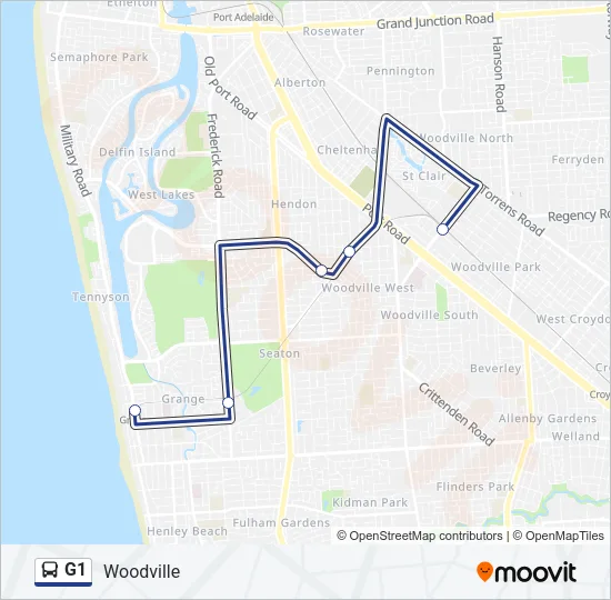 G1 Bus Line Map