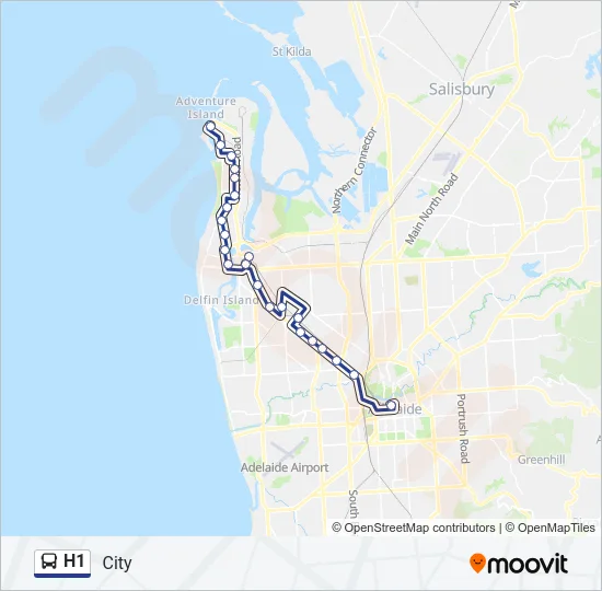 H1 Bus Line Map
