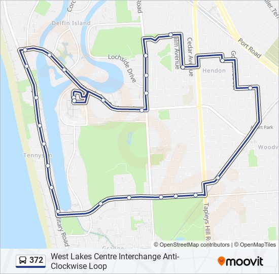 Mapa de 372 de autobús