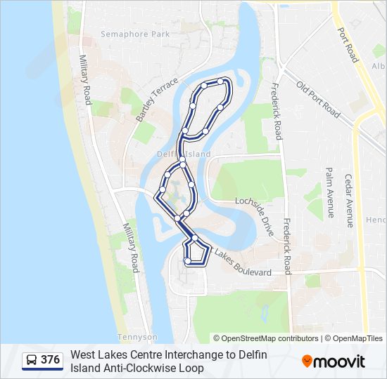 Mapa de 376 de autobús