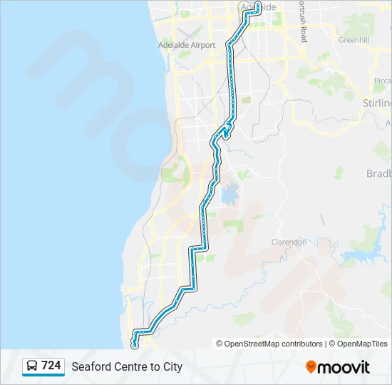 724 Bus Line Map