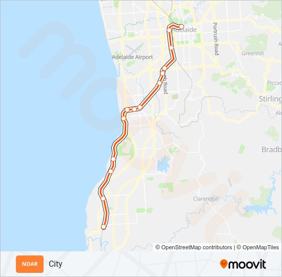 Mapa de NOAR de tren