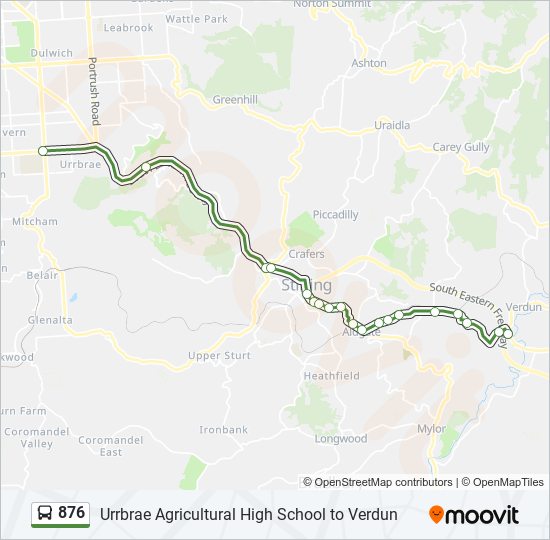 876 bus Line Map