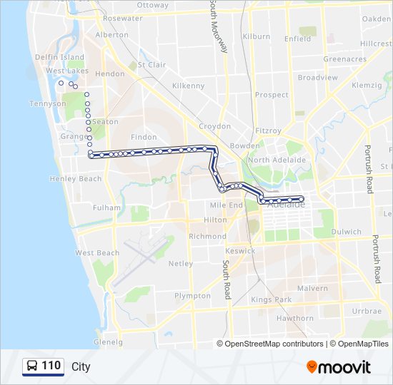 110 bus Line Map