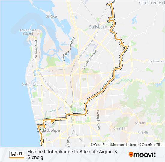 J1 bus Line Map