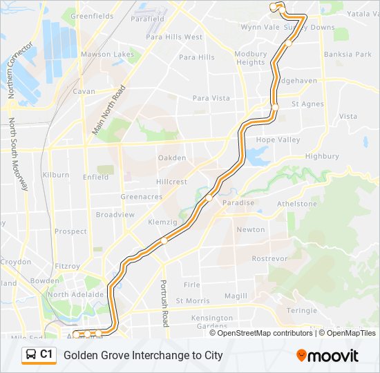 Mapa de C1 de autobús