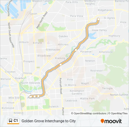 C1 Bus Line Map