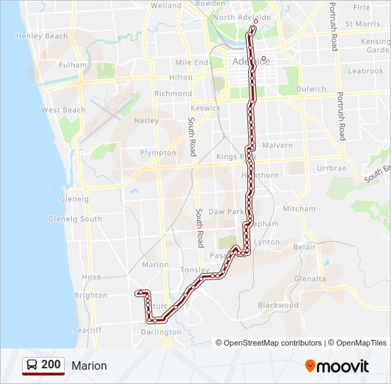 200 bus Line Map