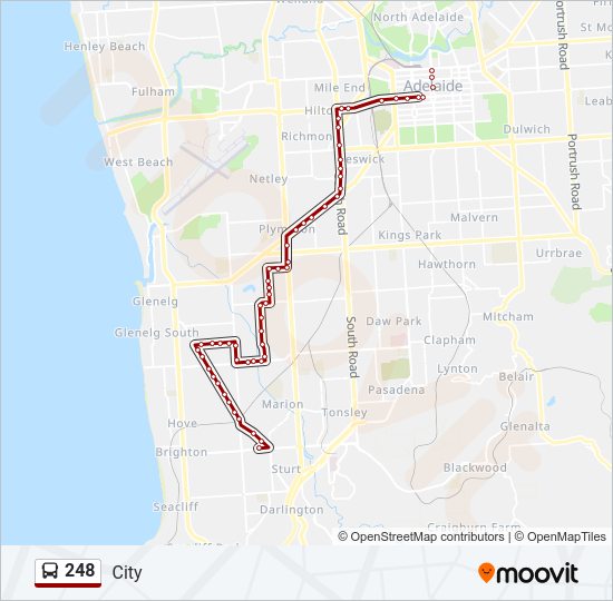 Mapa de 248 de autobús