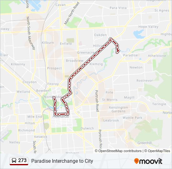 Mapa de 273 de autobús