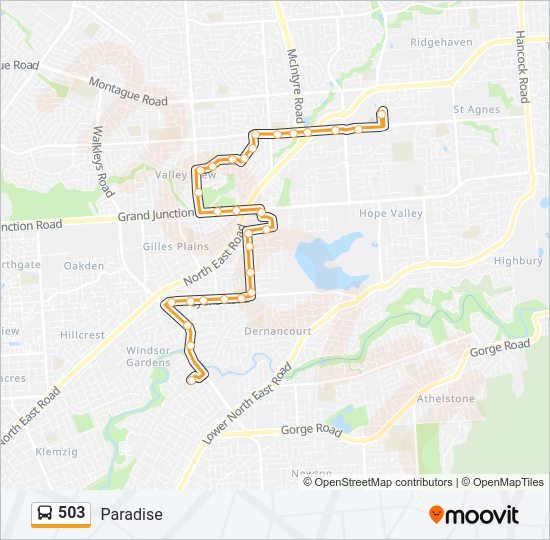 503 bus Line Map