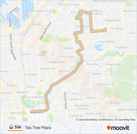 506 bus Line Map