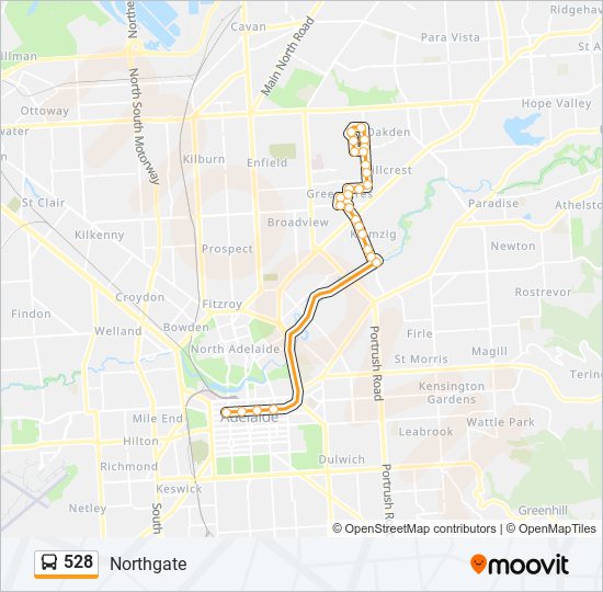 528 bus Line Map