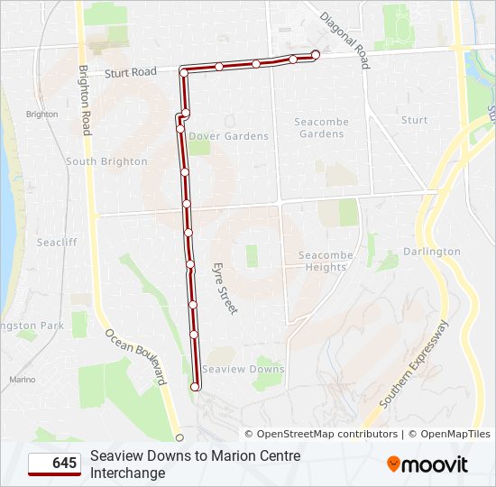 645 bus Line Map