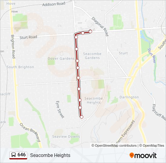 646 bus Line Map