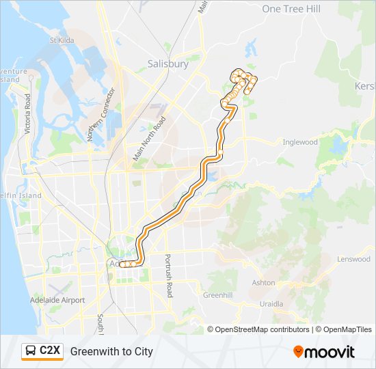 Mapa de C2X de autobús