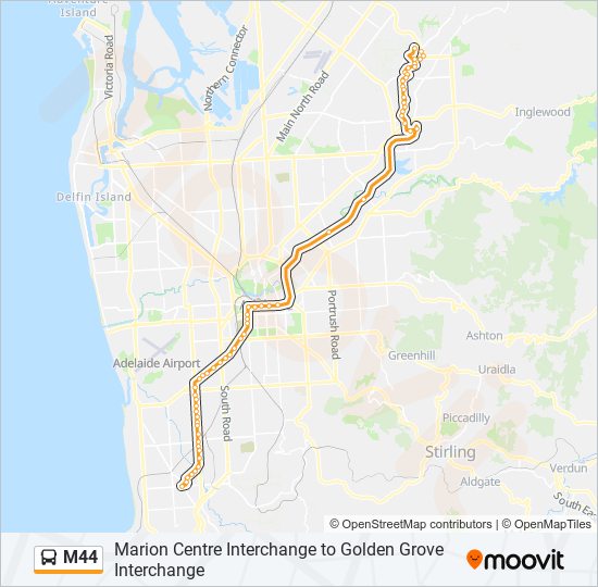 M44 bus Line Map