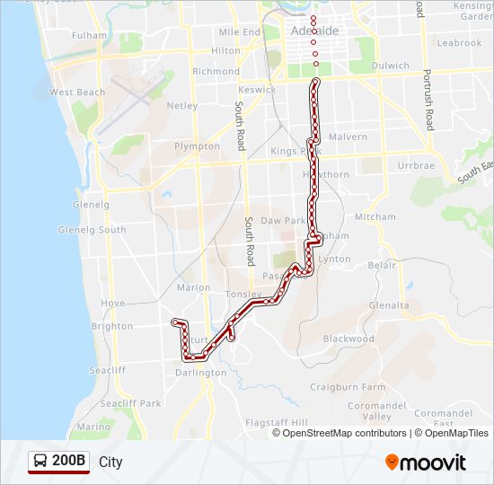 Mapa de 200B de autobús