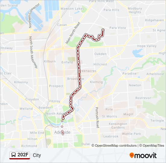 Mapa de 202F de autobús