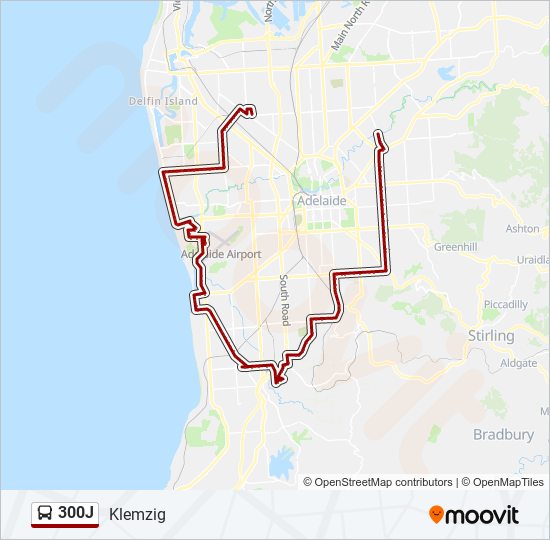 Mapa de 300J de autobús