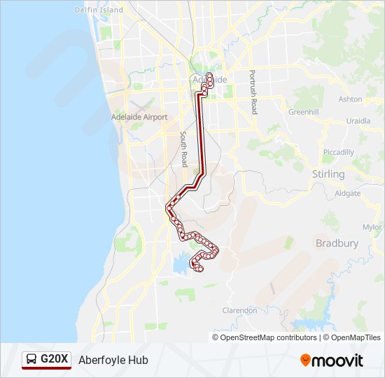 Mapa de G20X de autobús