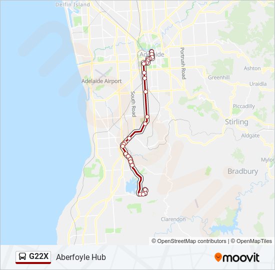 Mapa de G22X de autobús