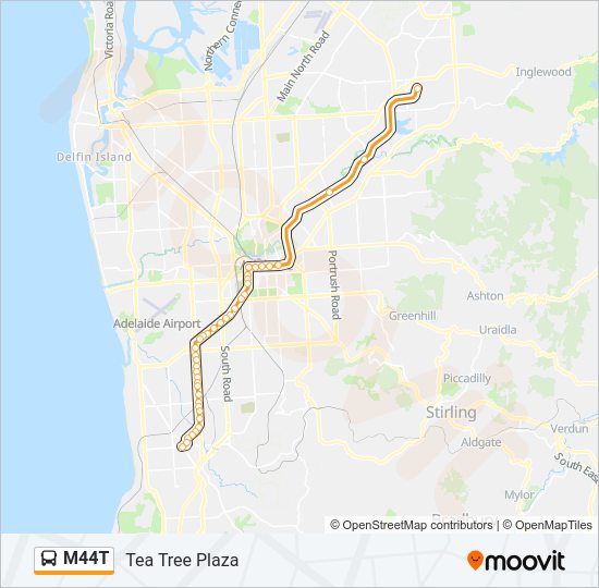 Tea Tree Plaza Store Map M44T Route: Schedules, Stops & Maps - Tea Tree Plaza (Updated)
