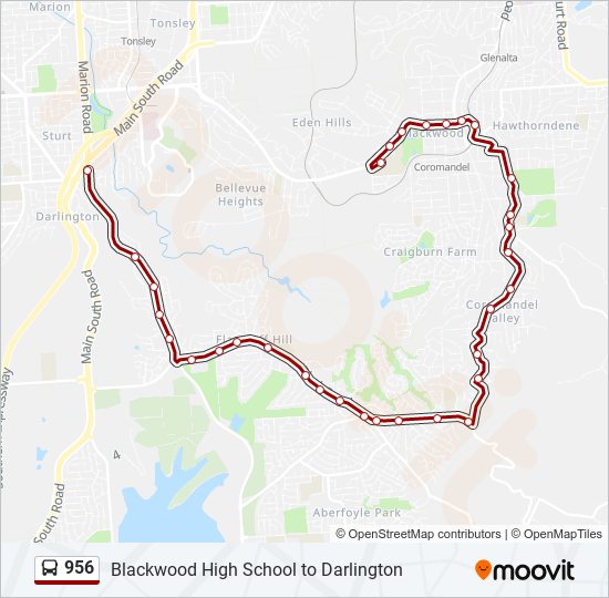 956 bus Line Map