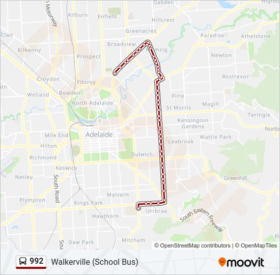 992 bus Line Map