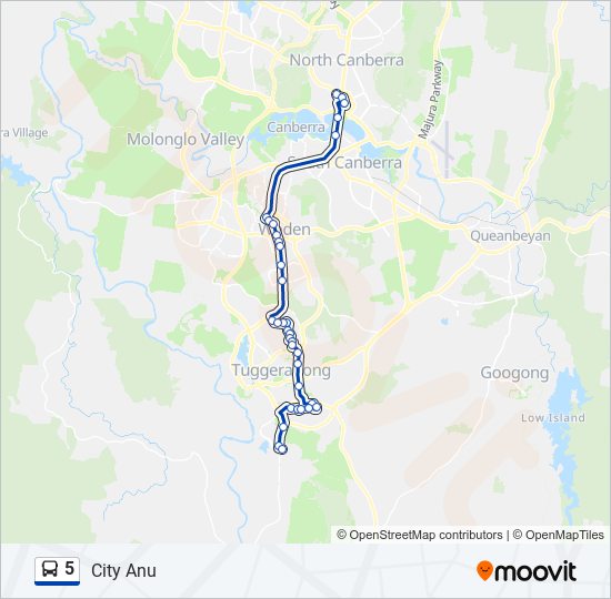 5 bus Line Map