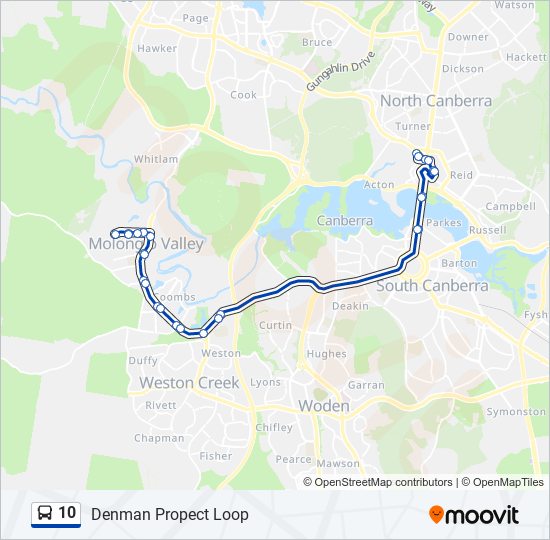 Cct Bus Schedule Route 10 10 Route: Schedules, Stops & Maps - Denman Propect Loop (Updated)