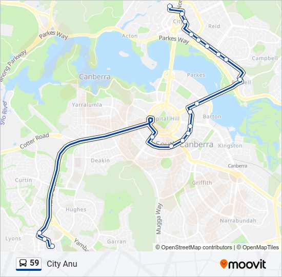 59 bus Line Map