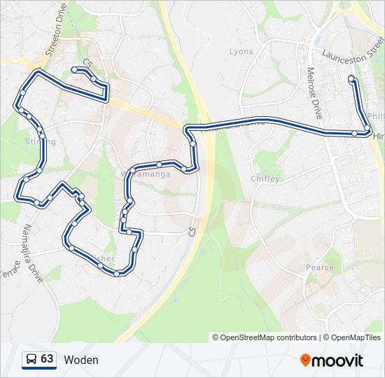 63 bus Line Map