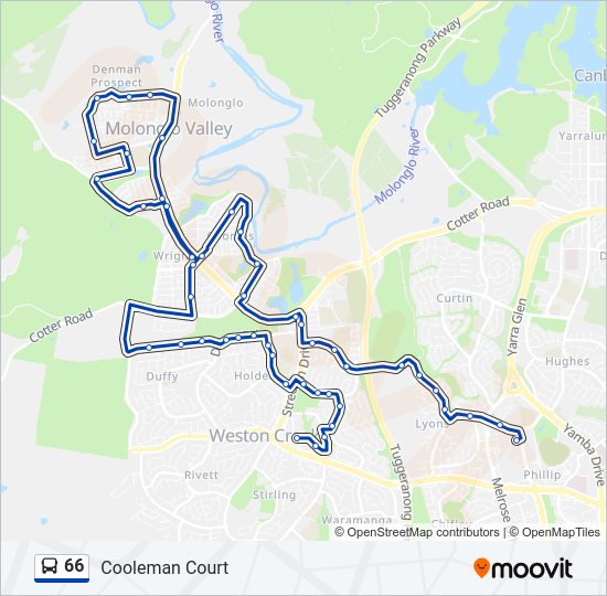 66 bus Line Map