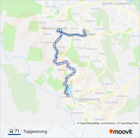 71 bus Line Map