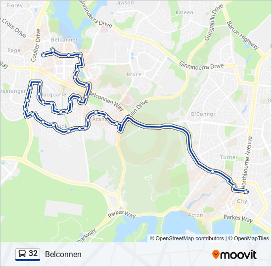 Mapa de 32 de autobús