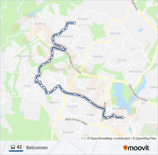 42 bus Line Map