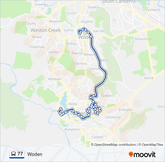 77 bus Line Map