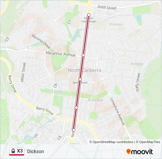 X3 Light Rail Line Map