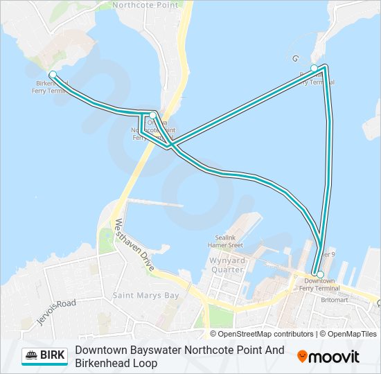 BIRK Ferry Line Map