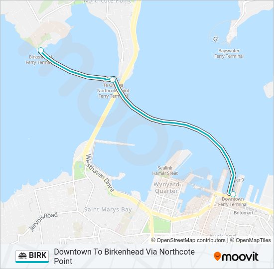 BIRK Ferry Line Map