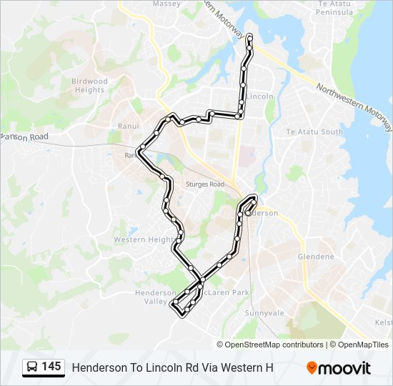 145 Bus Line Map