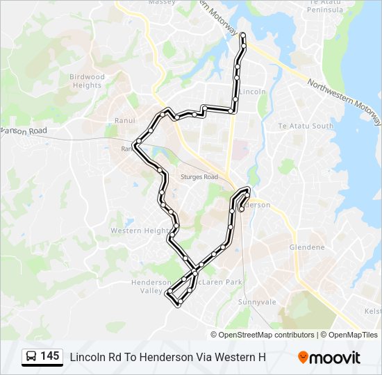 145 Bus Line Map
